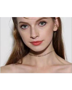 Plain Solid Color Figaro Chain Titanium Steel Plating Necklace CA07830167