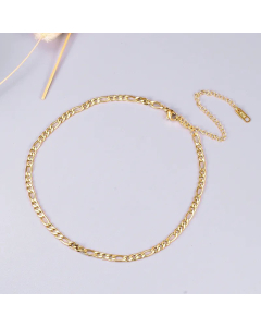 Plain Solid Color Figaro Chain Titanium Steel Plating Necklace CA07830167