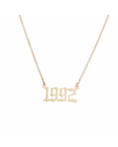 Minimalism Year's Number Stainless Steel Plating Pendant Necklace CA07830173