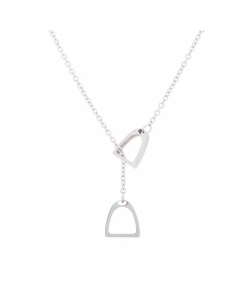 Fashion Horseshoe Plating Pendant Stainless Steel Necklace CA07830175