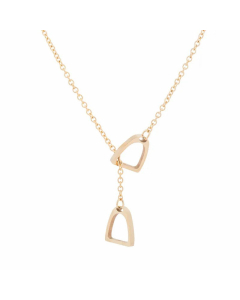 Fashion Horseshoe Plating Pendant Stainless Steel Necklace CA07830175