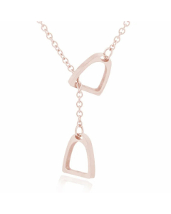 Fashion Horseshoe Plating Pendant Stainless Steel Necklace CA07830175