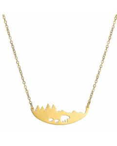 Casual Daily Geometric Pendent Stainless Steel Plating Necklace CA07830176