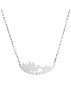 Casual Daily Geometric Pendent Stainless Steel Plating Necklace CA07830176