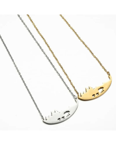 Casual Daily Geometric Pendent Stainless Steel Plating Necklace CA07830176