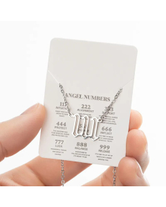 Hollow Out Number Plating Pendant Stainless Steel Necklace CA07830179-Steel Color-01