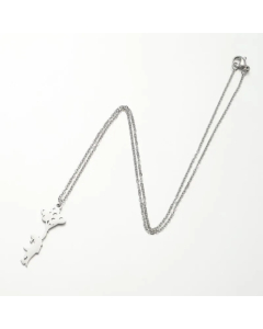 Cute Balloon Girl Elephant Stainless Steel Titanium Steel Plating Pendant Necklace CA07830182-Steel Color-01