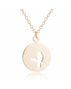 Casual Rabbit Bird Fishtail Pendent Titanium Steel Plating Necklace CA07830186-Gold Color-01