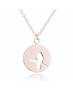 Casual Rabbit Bird Fishtail Pendent Titanium Steel Plating Necklace CA07830186-Rose Gold Color-01