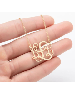 Minimalism Letter Pendent Stainless Steel Plating Necklace CA07830192-Gold Color-L