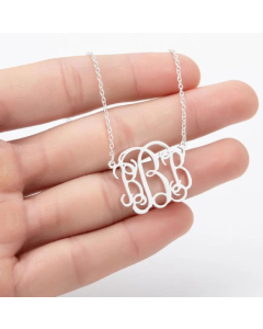 Minimalism Letter Pendent Stainless Steel Plating Necklace CA07830192-Steel Color-B