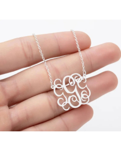 Minimalism Letter Pendent Stainless Steel Plating Necklace CA07830192-Steel Color-G