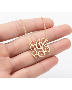Minimalism Letter Pendent Stainless Steel Plating Necklace CA07830192-Gold Color-I