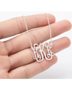 Minimalism Letter Pendent Stainless Steel Plating Necklace CA07830192-Steel Color-K