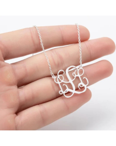 Minimalism Letter Pendent Stainless Steel Plating Necklace CA07830192-Steel Color-L