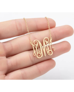 Minimalism Letter Pendent Stainless Steel Plating Necklace CA07830192-Gold Color-M