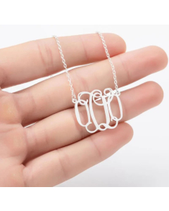 Minimalism Letter Pendent Stainless Steel Plating Necklace CA07830192-Steel Color-O
