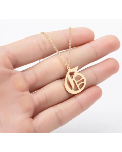 Minimalism Daily Letter Pendant Stainless Steel Plating Necklace CA07830195-Gold Color-G