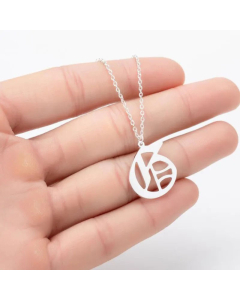 Minimalism Daily Letter Pendant Stainless Steel Plating Necklace CA07830195-Steel Color-G