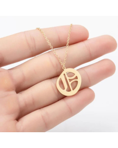 Minimalism Daily Letter Pendant Stainless Steel Plating Necklace CA07830195-Gold Color-O