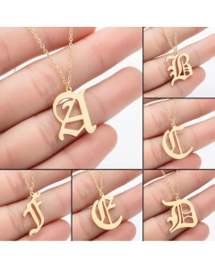 Minimalism Daily Letter Pendant Stainless Steel Plating Necklace CA07830195