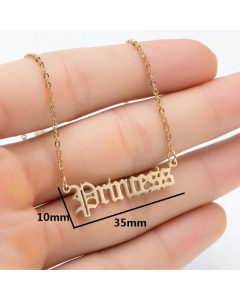 Fashion Letter Pendent Stainless Steel Plating Hollow Out Necklace CA07830196-Gold Color-01