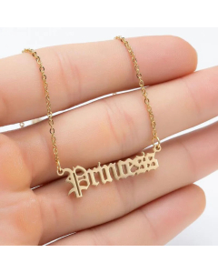 Fashion Letter Pendent Stainless Steel Plating Hollow Out Necklace CA07830196