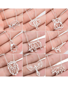 Daily Style Hedgehog Hollow Out Animal Pendent Stainless Steel Plating Necklace CA07830200