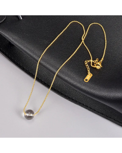 Minimalism Round Beads Plating Pendant Titanium Steel Necklace CA07830210