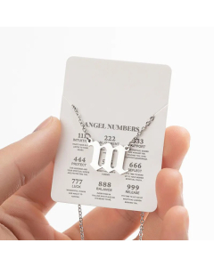 Plating Number Pendant Stainless Steel Titanium Steel Necklace CA07830211-Steel Color-01