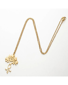 Fashion Tree Pendant Titanium Steel Plating Necklace CA07830215