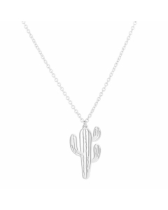 Cute Cactus Pendant Stainless Steel Plating Necklace CA07830216