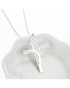 1 Piece Fashion Plating Pendant Cross Stainless Steel Titanium Steel Necklace CA07830218