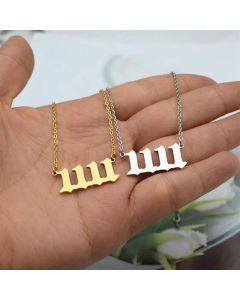 Minimalism Number Pendent Titanium Steel Plating Necklace CA07830220