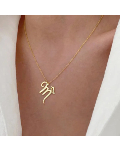 Trendy Letter Pendent Stainless Steel Plating Necklace CA07830221