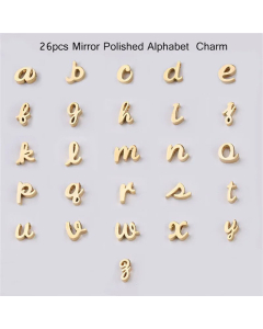 Fashion Lowercase Letter Pendent Titanium Steel Plating Necklace CA07830222