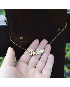 Fashion MAMA Letter Heart Shape Pendent Stainless Steel Plating Necklace CA07830223