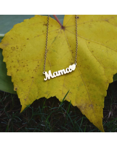 Fashion MAMA Letter Heart Shape Pendent Stainless Steel Plating Necklace CA07830223