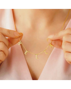 DIY Letters With Chain Plating Stainless Steel Necklace CA07830224