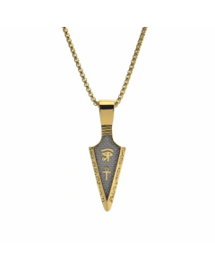 Hip-Hop Geometric Cross Pendent Stainless Steel Plating Necklace CA07830253