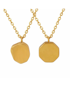 Minimalism Solid Color Geometric Pendent Titanium Steel Necklace CA07830258