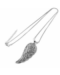 Luxurious Full Diamond Wings Pendent Stainless Steel Plating Necklace CA07830259
