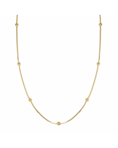 Plain Solid Color Beads Chain Titanium Steel Plating Necklace CA07830279
