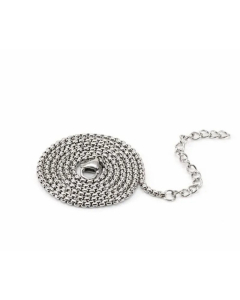 Plain Solid Color Square Pearl Chain Stainless Steel Plating Necklace CA07830318