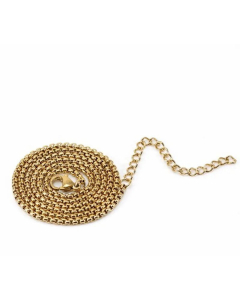 Plain Solid Color Square Pearl Chain Stainless Steel Plating Necklace CA07830318