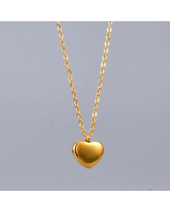 Elegant Heart Shape Pendant Titanium Steel Necklace CA07830322