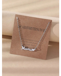 Fashion MAMA Letter Stainless Steel Plating Necklace CA07830325
