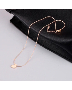Minimalism Heart Shape Pendent Titanium Steel Necklace CA07830326