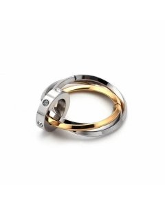 Casual Geometric Pendant Plated Titanium Steel Necklace CA07830331-Gold Color-01