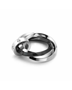 Casual Geometric Pendant Plated Titanium Steel Necklace CA07830331-Black-01
